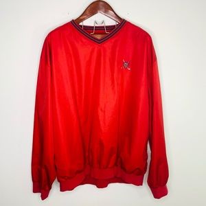 Polo Golf XL Red V Neck Windbreaker Logo Sweater